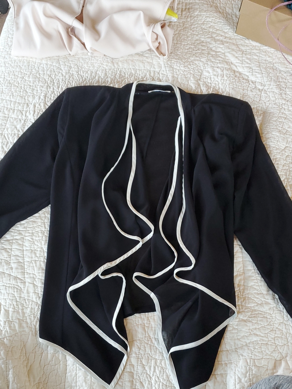 Calvin Klein Black Jacket with White Detail